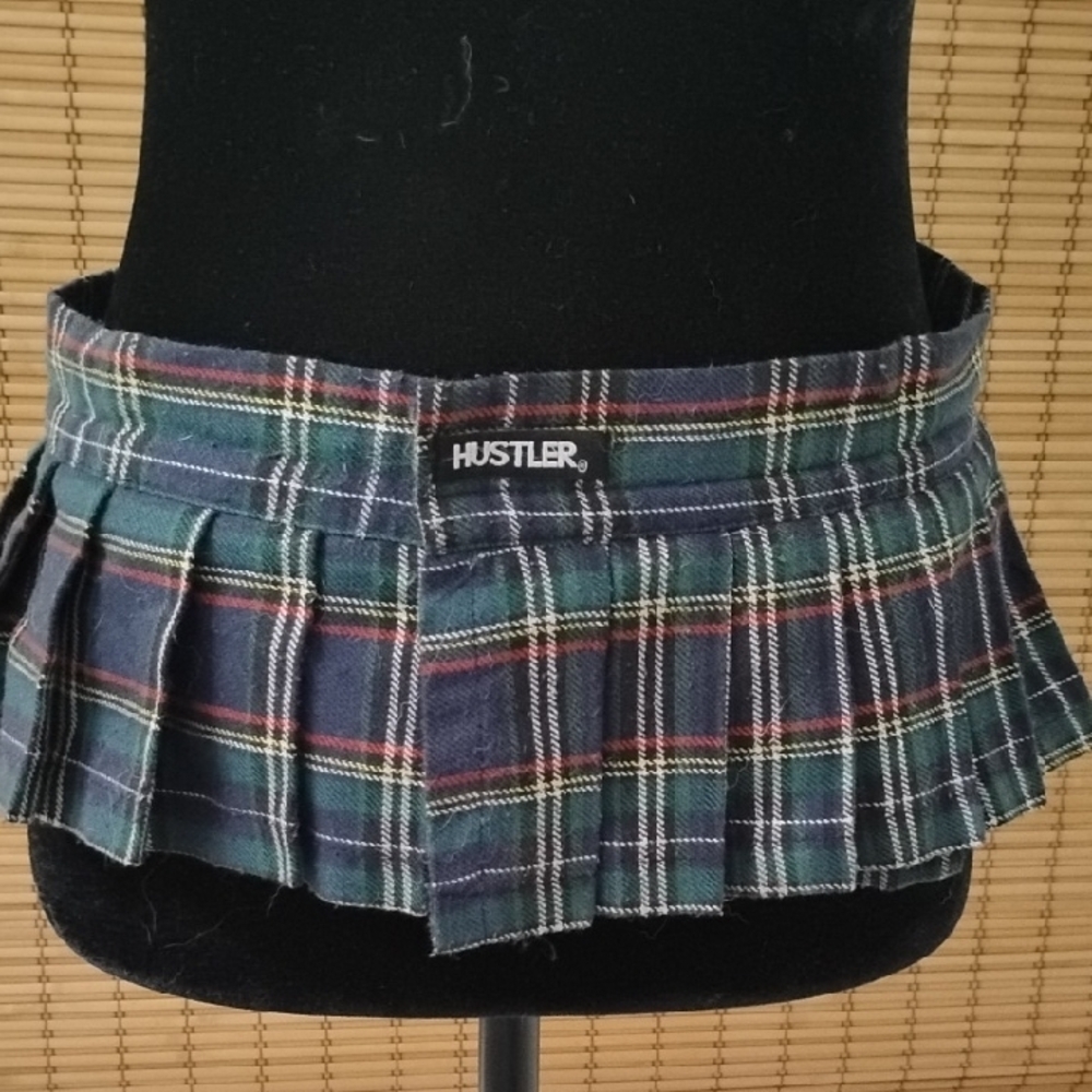 Hustler Hollywood Blue Pleated Mini Skirt Casual